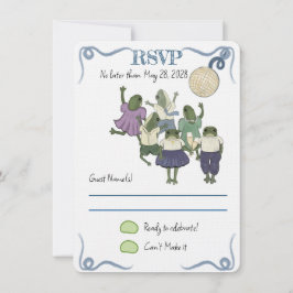 Cartão de Resposta de Rãs Ilustradas