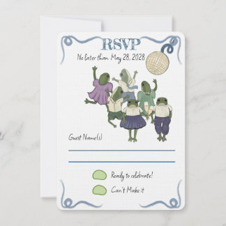 Cartão de Resposta de Rãs Ilustradas