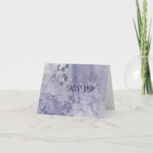 Cartão de Resposta de Recepção Floral Azul