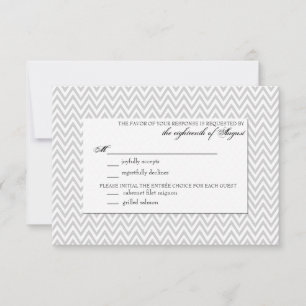 Cartão de Resposta de RSVP de Casamento // Chevron