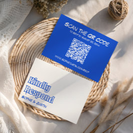 Cartão de Resposta de RSVP de Casamento com Código