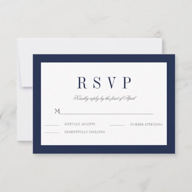 Cartão de Resposta de RSVP de Casamento de Frontei (Frente)