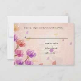 Cartão de Resposta de RSVP de Casamento de Tulipas
