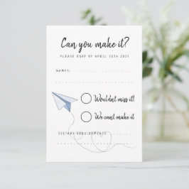 Cartão de Resposta de RSVP de Casamento Embale as 