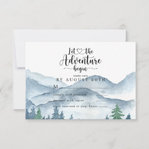 Cartão de Resposta de RSVP de Casamento Floresta A