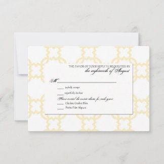Cartão de Resposta de RSVP de Casamento Personaliz
