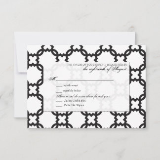 Cartão de Resposta de RSVP de Casamento Personaliz