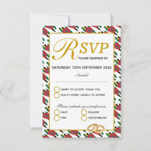 Cartão de Resposta de RSVP de Casamento Personaliz