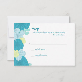 Cartão de Resposta de RSVP de Casamento // Trópico