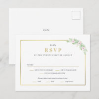 Cartão de Resposta de RSVP de Casamento União Espl