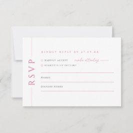 Cartão de Resposta de RSVP de Convite de Casamento