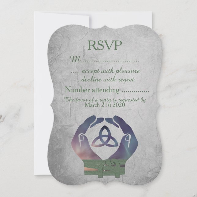 Cartão de Resposta de RSVP de Handfasting da Etern (Frente)