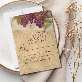 Cartão de Resposta de RSVP para Casamento em Viníc