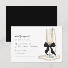 Cartão de Resposta de RSVP para Chá de Noiva com L