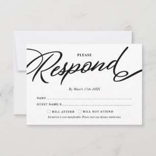 Cartão de Resposta de RSVP para Gala Corporativa