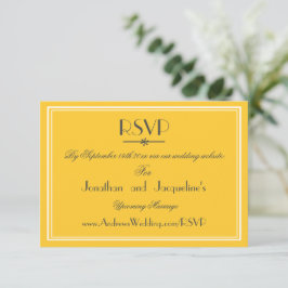 Cartão de Resposta de RSVP para Site de Casamento