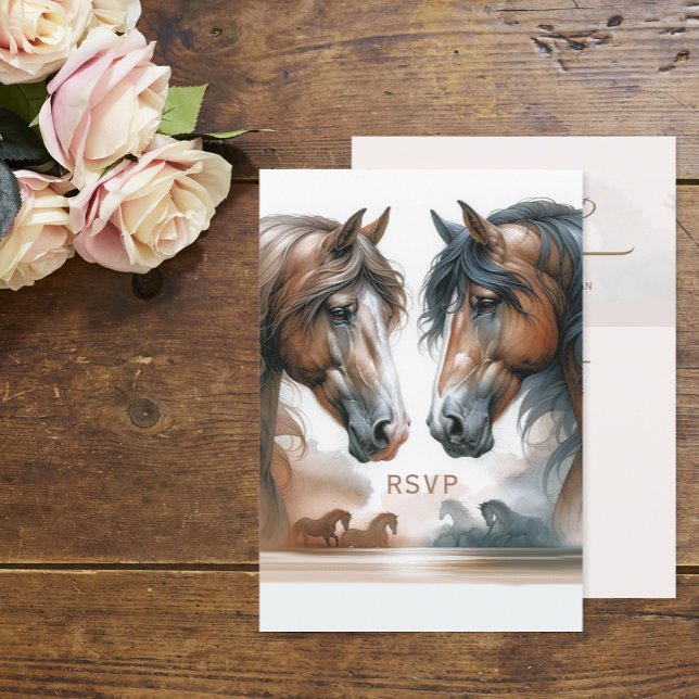 Cartão de Resposta de RSVP Vertical de Casamento E (Criador carregado)