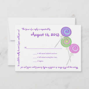 Cartão de Resposta de Texto de Mensagem do Candy T