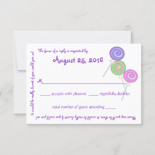 Cartão de Resposta de Texto de Mensagem do Candy T