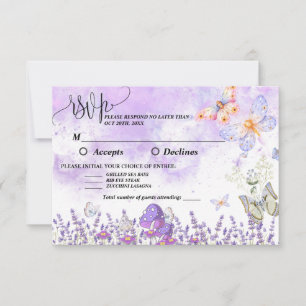 Cartão de Resposta DIY Elegante Borboleta Dourada