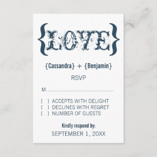 Cartão de Resposta do Amor, Azul Negro