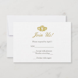 Cartão de Resposta do Anel de Claddagh Irlandês