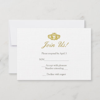 Cartão de Resposta do Anel de Claddagh Irlandês