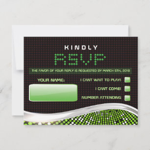 Cartão de resposta do convite de Mitzvah do bastão