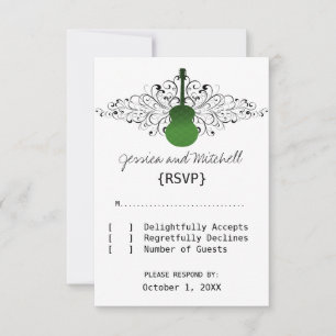 Cartão de Resposta do Violão de Rochas Verdes