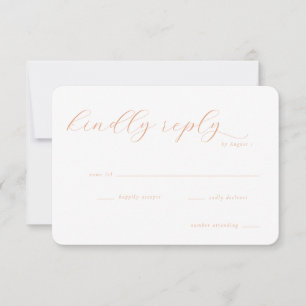 Cartão de Resposta Elegant Peach