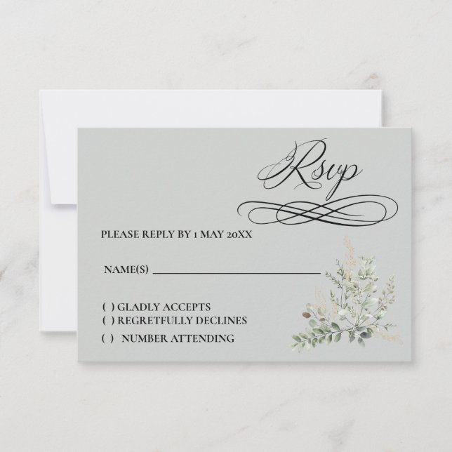 Cartão de Resposta Eucalipto (Frente)