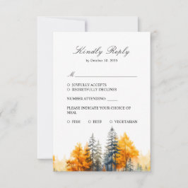 Cartão de Resposta Floresta de Outono, Bosque de O