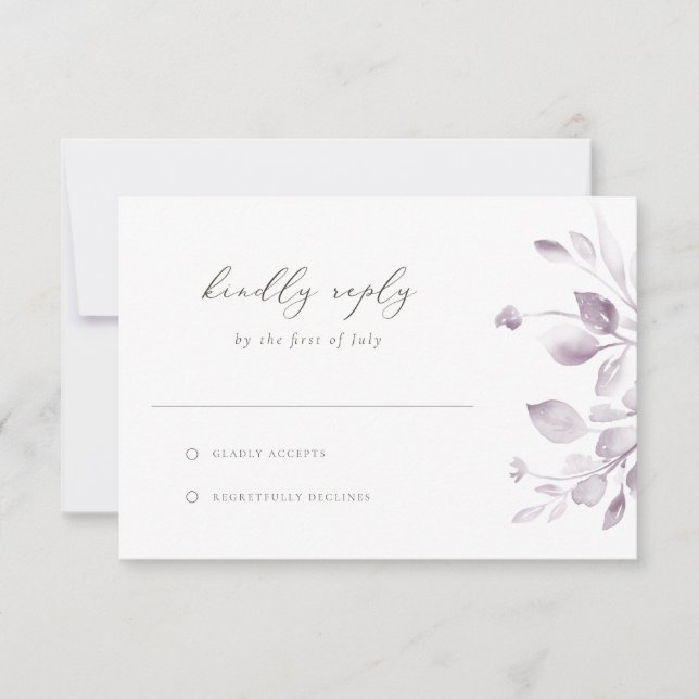 Cartão de Resposta Foliagem Sonhadora (Frente)
