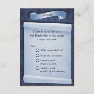 Cartão de Resposta Funny de Cerimônia de Compromis