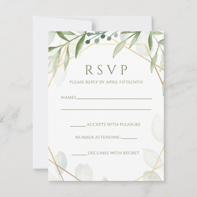 Cartão de resposta geométrico (Frente)