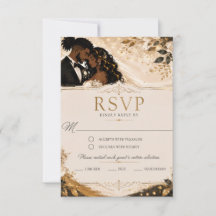 Cartão de Resposta Inclusivo para Casamento Modern