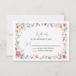 Cartão de Resposta Jardim Aquarela
