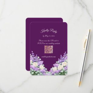 Cartão de Resposta Lilac e Lavender