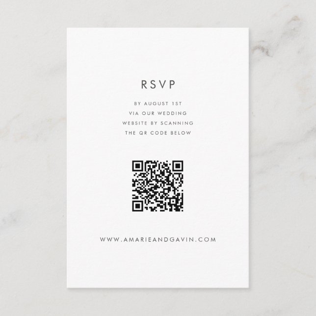 Cartão de Resposta Mínima Moderno à Greenerescênci (Frente)