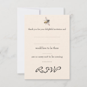 Cartão de resposta minúsculo do casamento da
