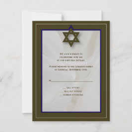 Cartão de resposta Mitzvah, Bar Elegante, em casta