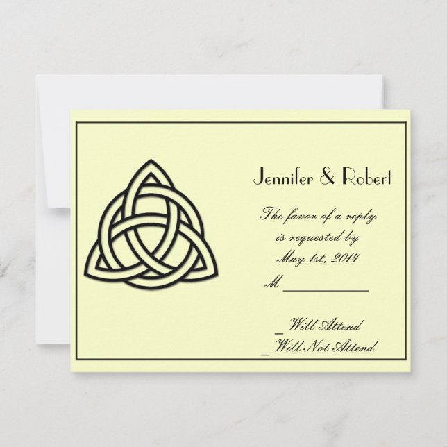 Cartão de Resposta Nó Celular Preto (Frente)