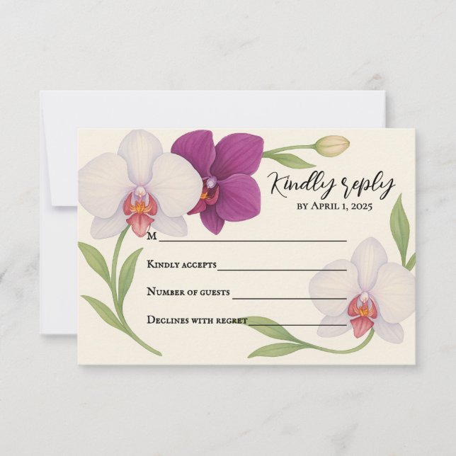 Cartão de Resposta Orquídea Abraço (Frente)