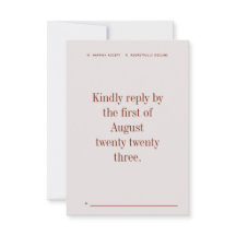 Cartão de Resposta Ousado Moderno