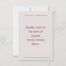 Cartão de Resposta Ousado Moderno