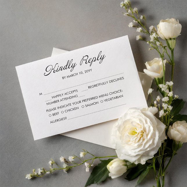 Cartão de Resposta para Casamento Alegre e Diverti (Criador carregado)