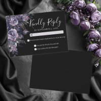 Cartão de Resposta para Casamento Black Gothic