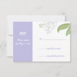 Cartão de Resposta para Casamento Borboletas & Flo