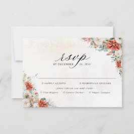 Cartão de Resposta para Casamento de Inverno