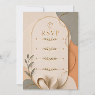Cartão de resposta para casamento Elegant Arch